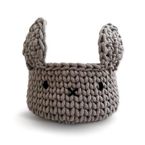 Handcrafted Knitted Bunny Storage Basket