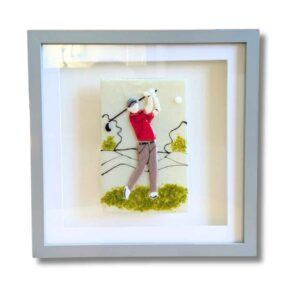 Gentleman Golfer Glass Art