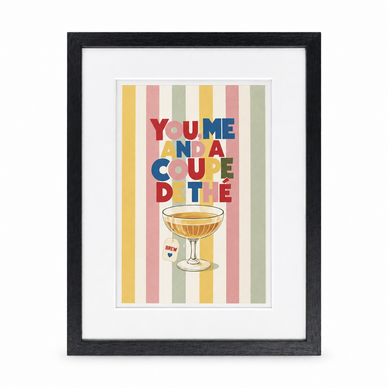 You, Me and a Coupe de Thé Wall Art Print
